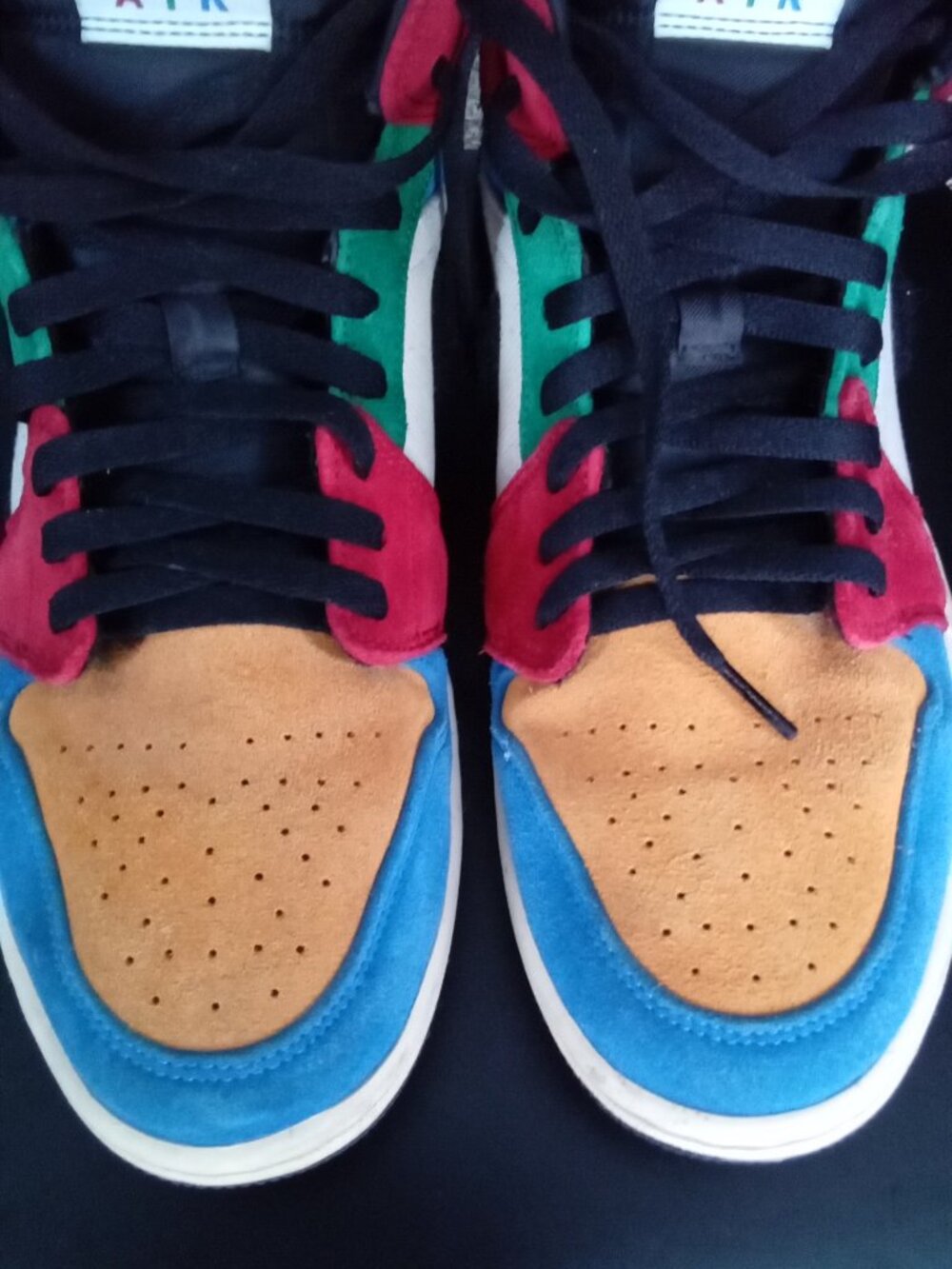 The product is a pair of Size 11.5 Blue The Great x Air Jordan 1 Mid Fearless